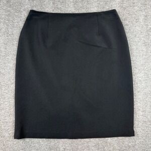 Alex Garfield Pencil Skirt Womens 2 Black Garfield & Marks Crepe Tailored Office